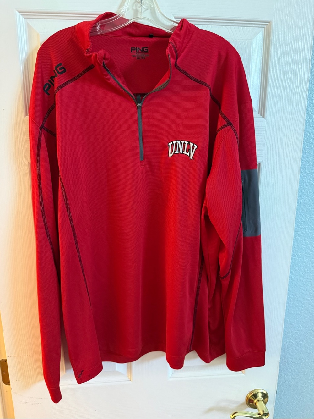 PING Performance UNLV Rebels 1/4 Zip Pullover Red XXL Golf Athletic Jacket
